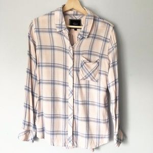 Rails Hunter Plaid Button-front Top Pink & Blue